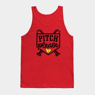 Pitch Please Softball Player Mom Cute Funny Tank Top